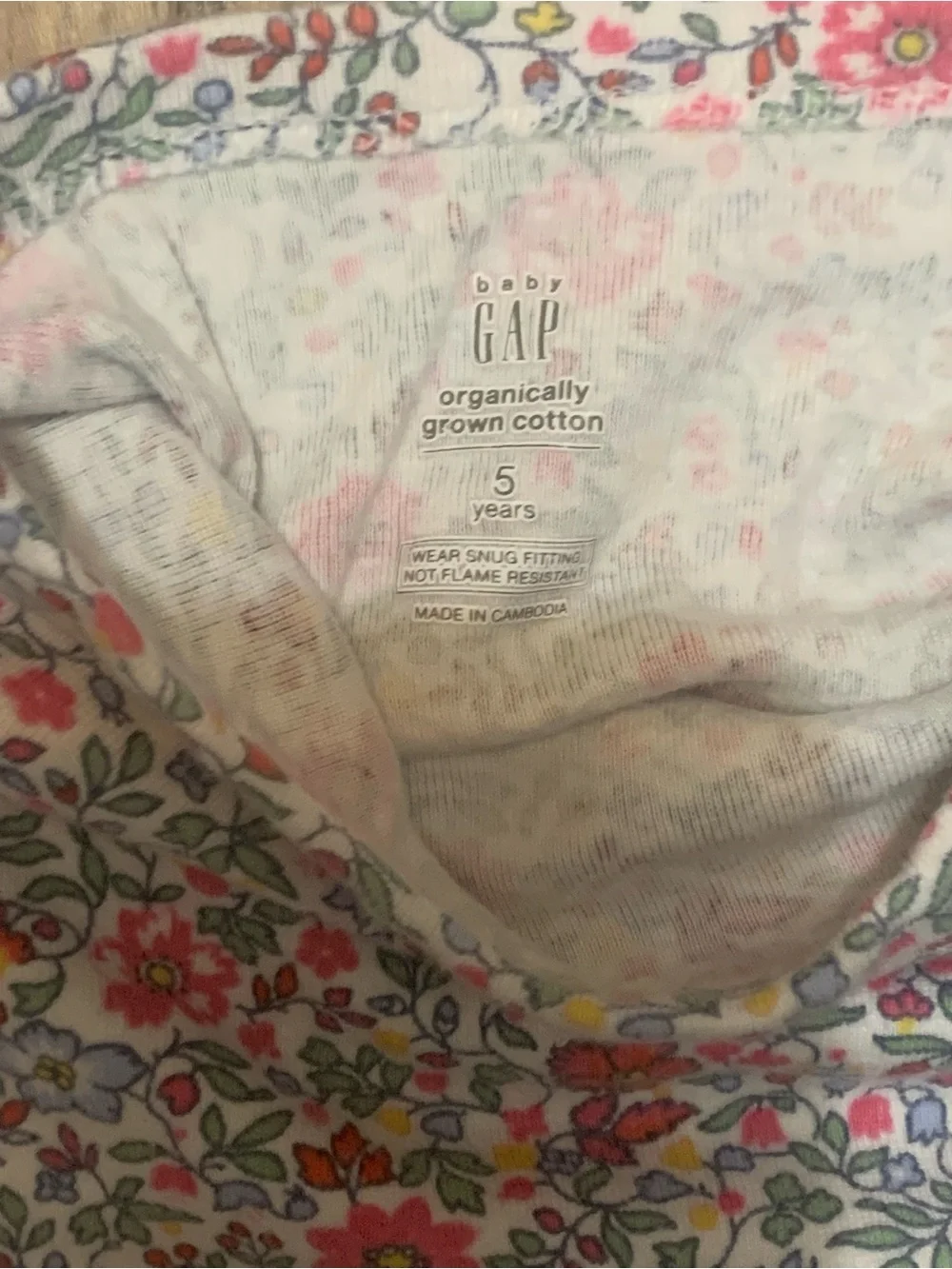 GAP Pink Floral Short Sleeve Pajama Set